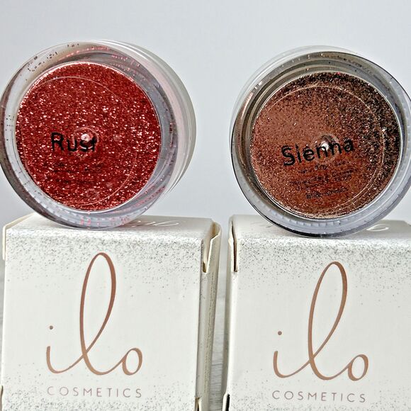 Glitter Eyeshadow by ilo Cosmetics Set of 2 in Shades Rust and Sienna 0.11 Oz Ea - Picture 4 of 8